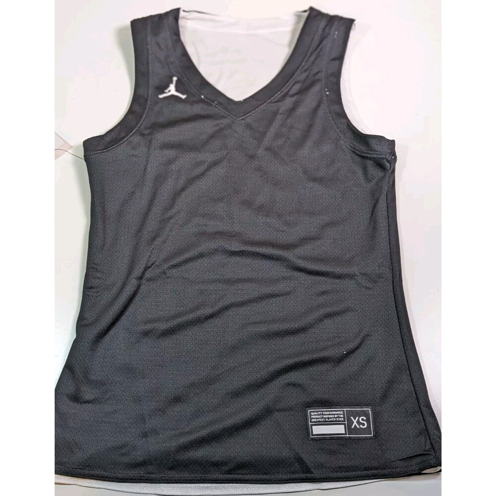 Jordan Reversible Jersey Tank Top Shirt Women’s Sz XS Black White AT0536-106 New